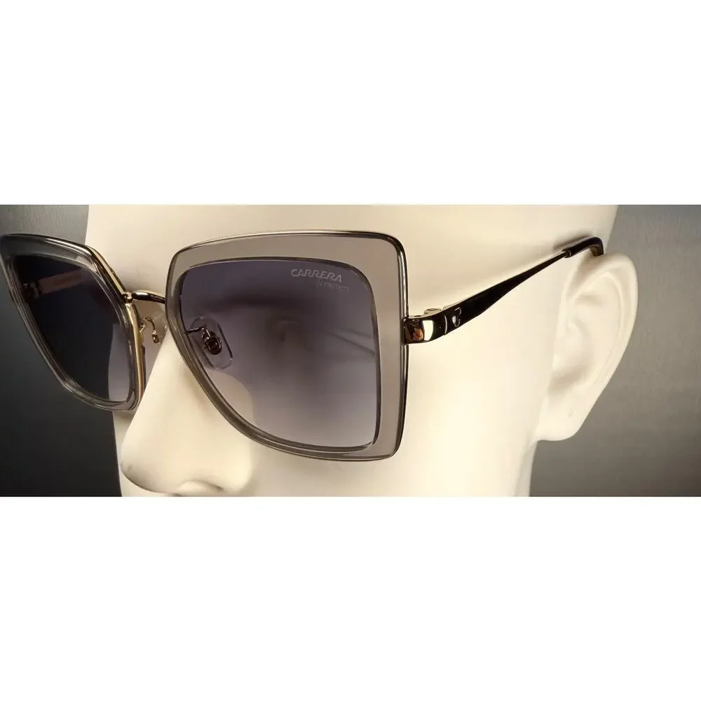 Carrera 3031/S Womens Sunglasses Grey Gold Mirror KB7FQ New Retail MSRP $190